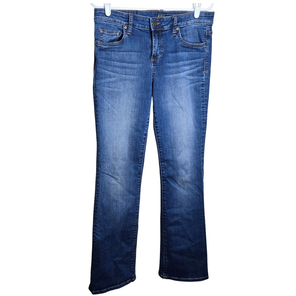 Kut From The Kloth Women's Medium Blue Straight Leg Mid-Rise Size 8 Jeans Long